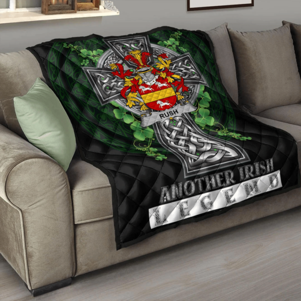 Rush Irish Family Crest Premium Quilt - Irish Legend - Image 3