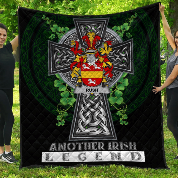 Rush Irish Family Crest Premium Quilt - Irish Legend