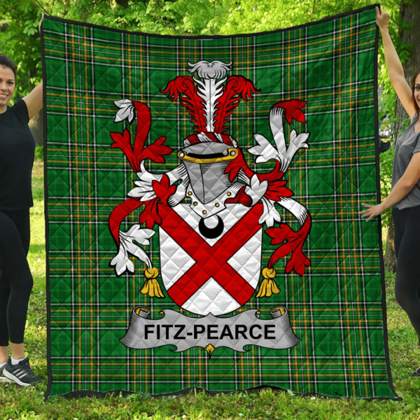 Fitz-Pearce Irish Family Crest Premium Quilt - Irish National Tartan