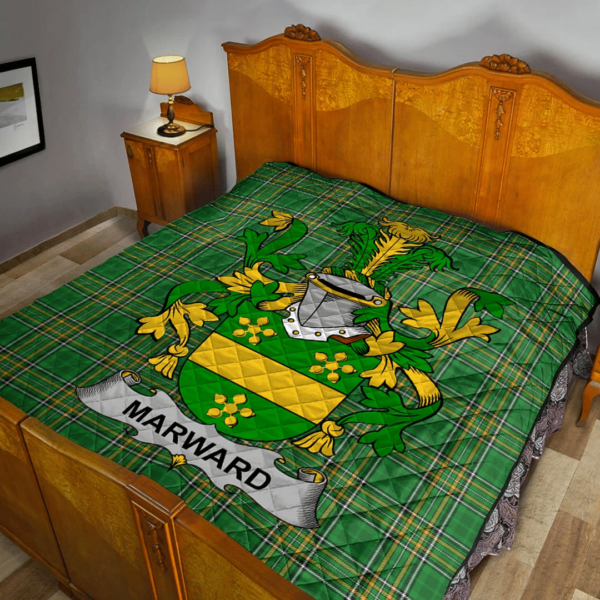 Marward Irish Family Crest Premium Quilt - Irish National Tartan - Image 2