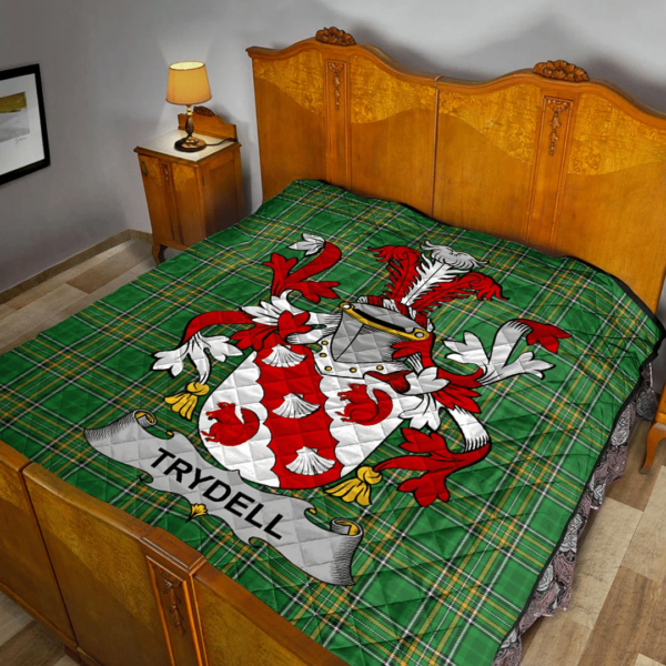 Trydell Irish Family Crest Premium Quilt - Irish National Tartan - Image 2