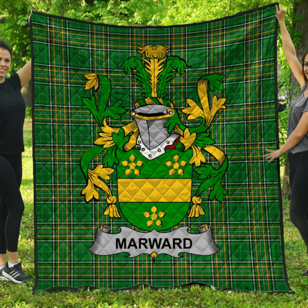 Marward Irish Family Crest Premium Quilt - Irish National Tartan