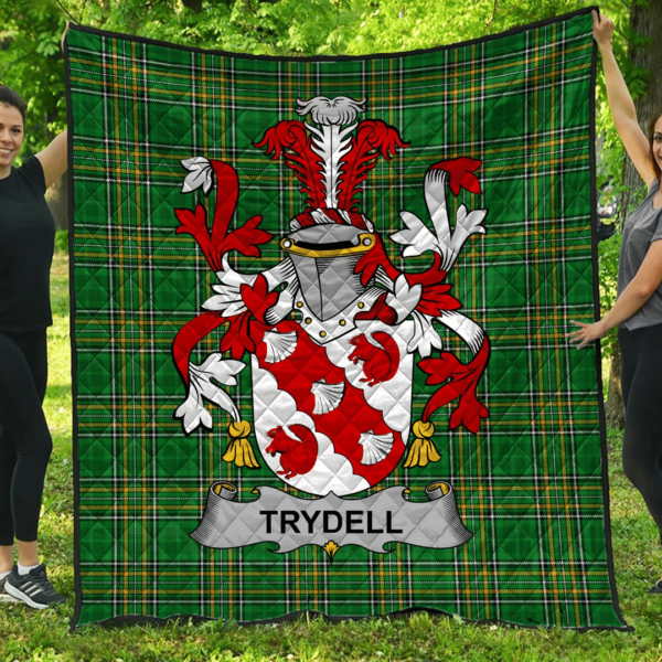 Trydell Irish Family Crest Premium Quilt - Irish National Tartan