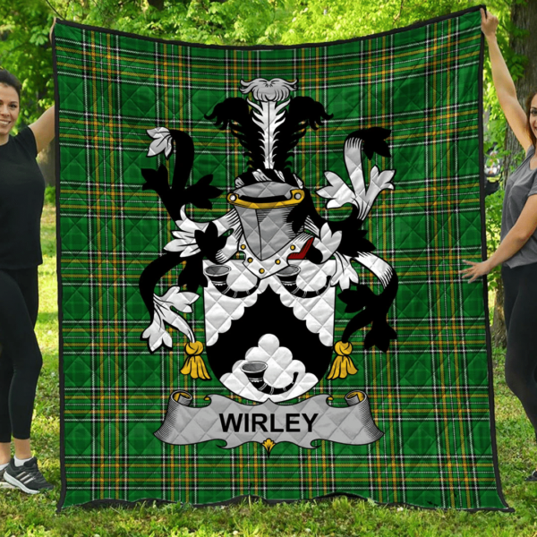 Wirley Irish Family Crest Premium Quilt - Irish National Tartan