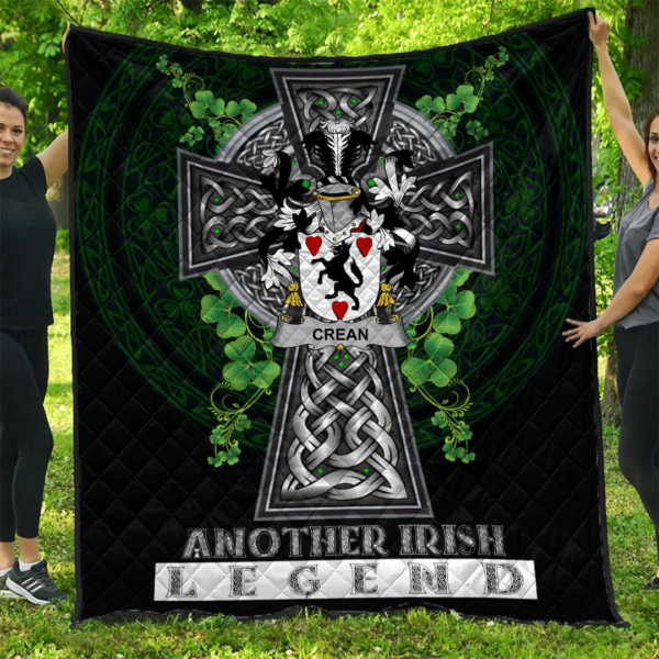 Crean or O'Crean Irish Family Crest Premium Quilt - Irish Legend