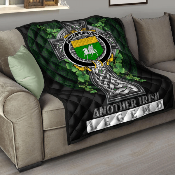 House of O'QUIN (Annaly) Irish Family Crest Premium Quilt - Irish Legend - Image 3