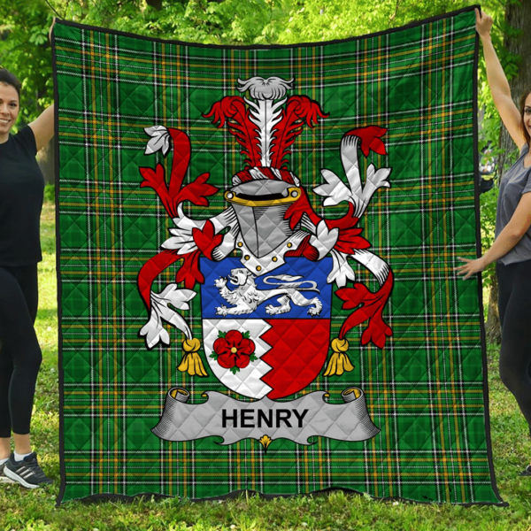 Henry Or O'Henry Irish Family Crest Premium Quilt - Irish National Tartan