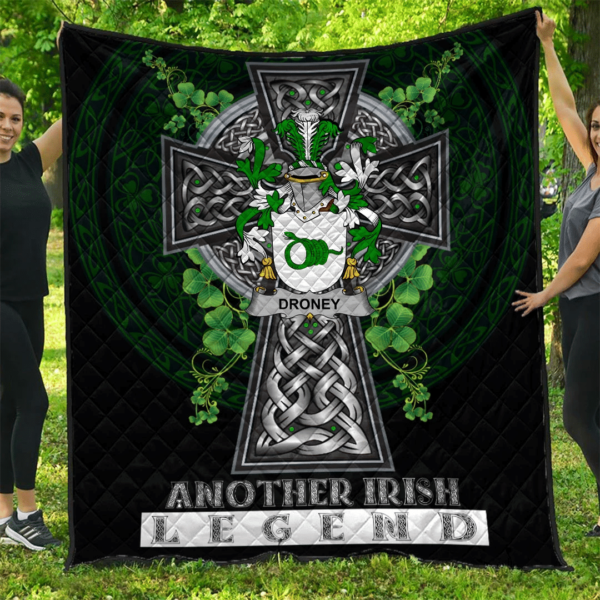 Droney or O'Droney Irish Family Crest Premium Quilt - Irish Legend