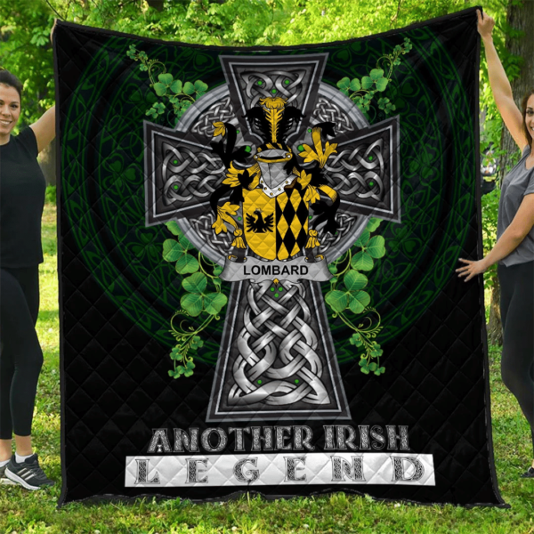 Lombard Irish Family Crest Premium Quilt - Irish Legend