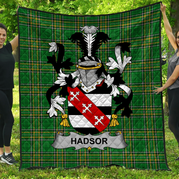 Hadsor Irish Family Crest Premium Quilt - Irish National Tartan