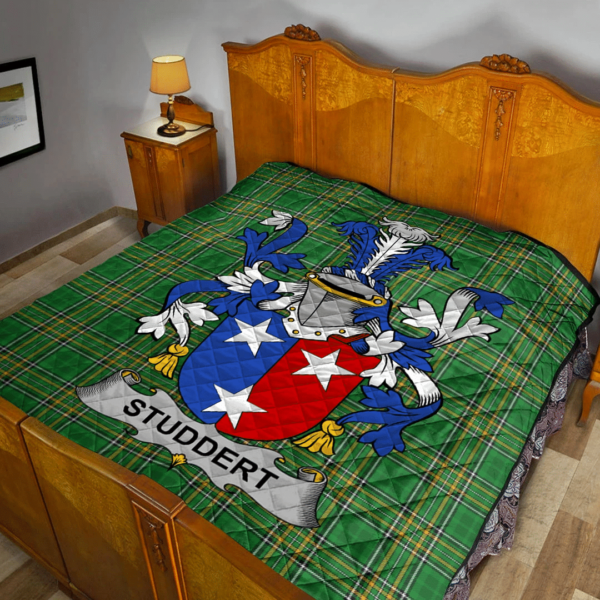 Studdert Irish Family Crest Premium Quilt - Irish National Tartan - Image 2