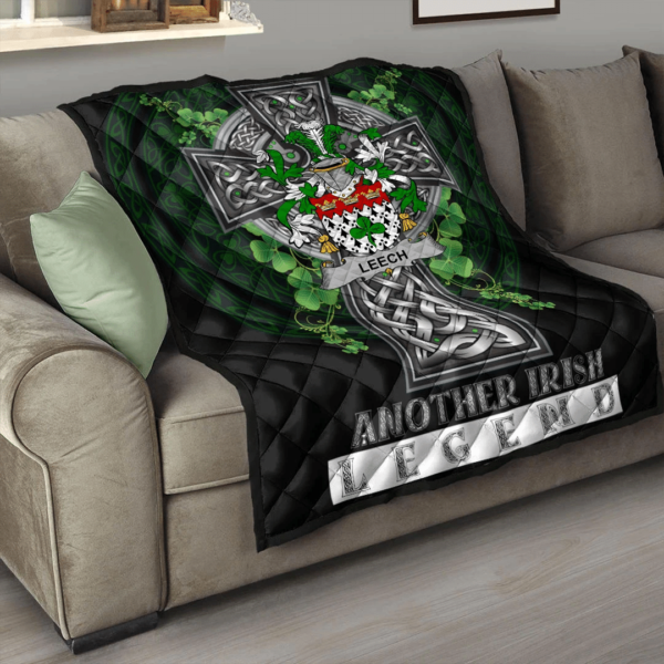 Leech Irish Family Crest Premium Quilt - Irish Legend - Image 3