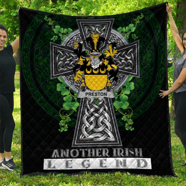 Preston Irish Family Crest Premium Quilt - Irish Legend