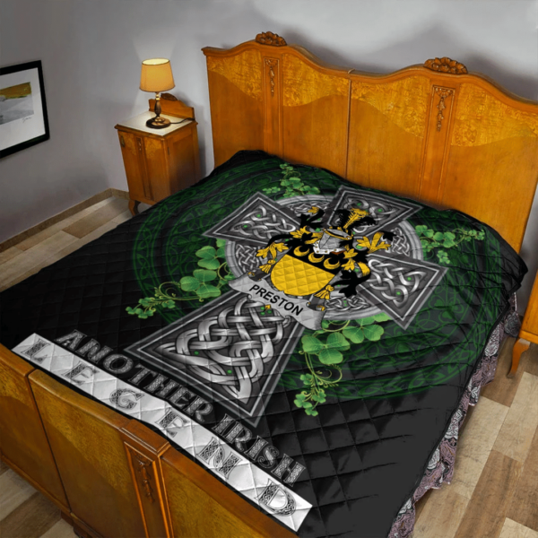 Preston Irish Family Crest Premium Quilt - Irish Legend - Image 2