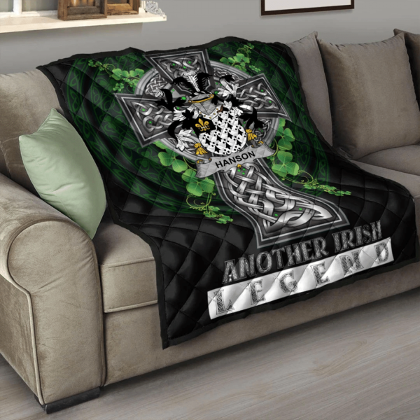 Hanson or O'Hanson Irish Family Crest Premium Quilt - Irish Legend - Image 3