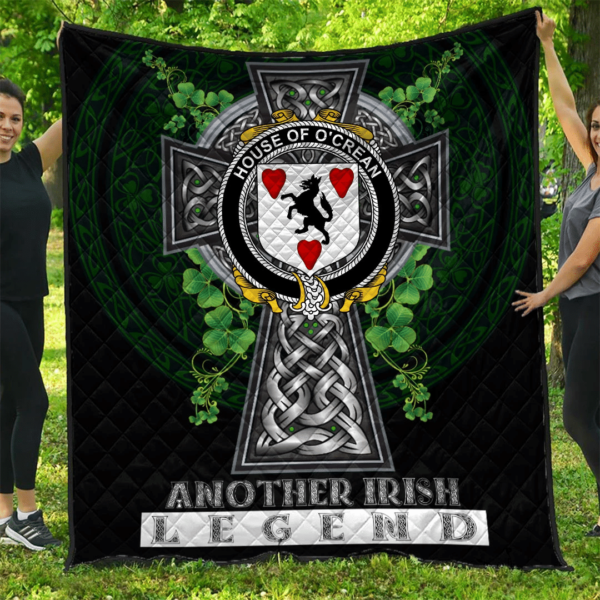 House of O'CREAN Irish Family Crest Premium Quilt - Irish Legend