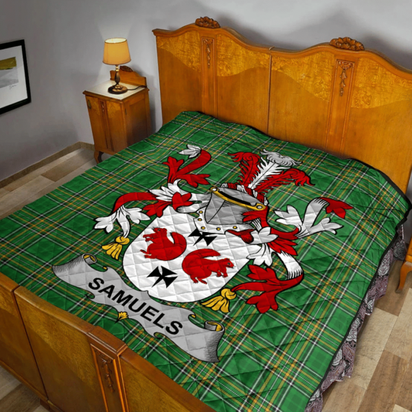 Samuels Irish Family Crest Premium Quilt - Irish National Tartan - Image 2