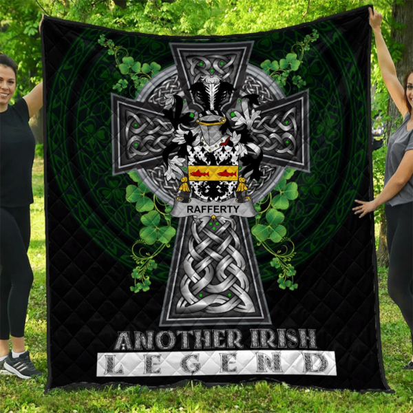 Rafferty or O'Rafferty Irish Family Crest Premium Quilt - Irish Legend