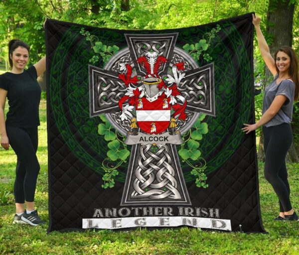 Alcock Ireland Premium Quilt Family Crest Ireland Legend