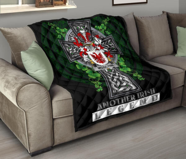 McGlynn or Glynn Ireland Premium Quilt Family Crest Ireland Legend - Image 9