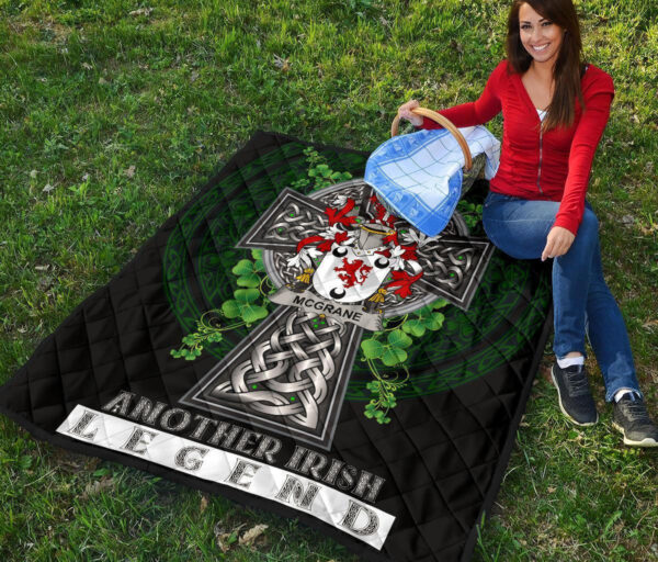 McGrane or McGrann Ireland Premium Quilt Family Crest Ireland Legend - Image 6