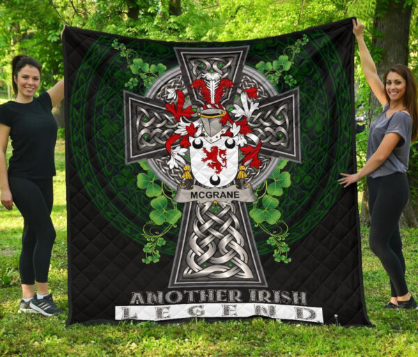 McGrane or McGrann Ireland Premium Quilt Family Crest Ireland Legend