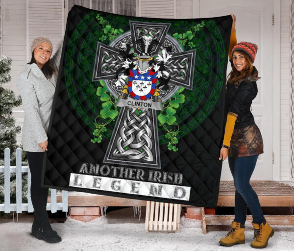 Clinton Ireland Premium Quilt Family Crest Ireland Legend - Image 2