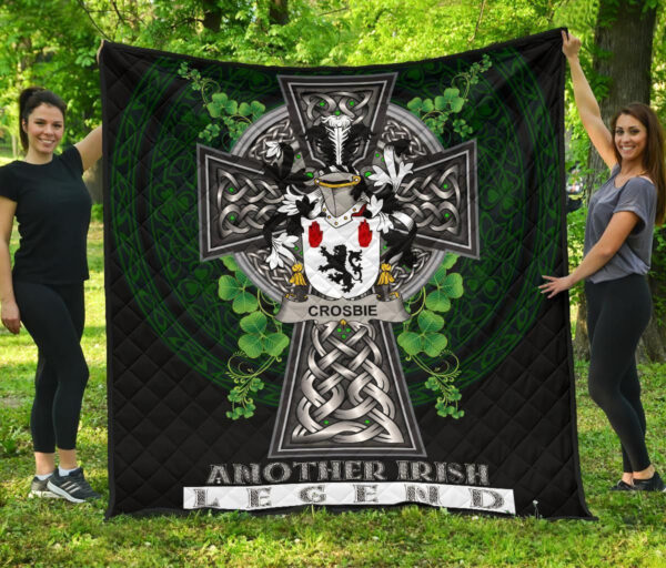 Crosbie or McCrossan Ireland Premium Quilt Family Crest Ireland Legend