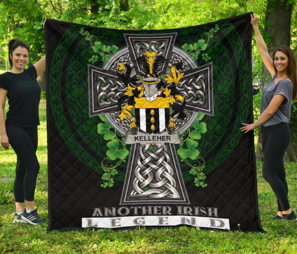 Kelleher or O'Kelleher Ireland Premium Quilt Family Crest Ireland Legend