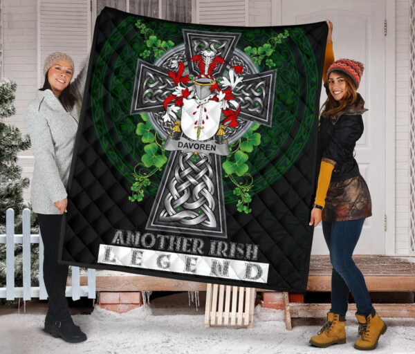 Davoren or O'Davoren Ireland Premium Quilt Family Crest Ireland Legend - Image 2