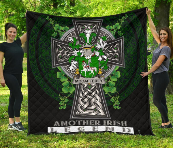 McCafferey or McCaffrey Ireland Premium Quilt Family Crest Ireland Legend