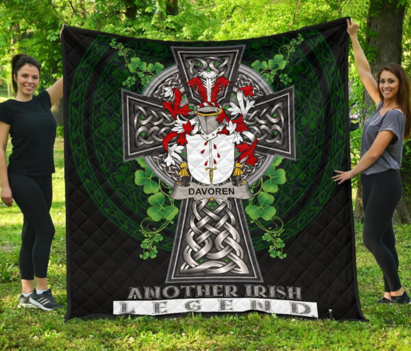 Davoren or O'Davoren Ireland Premium Quilt Family Crest Ireland Legend