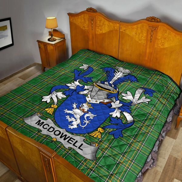 Mcdowell Irish Family Crest Premium Quilt - Irish National Tartan - Image 2