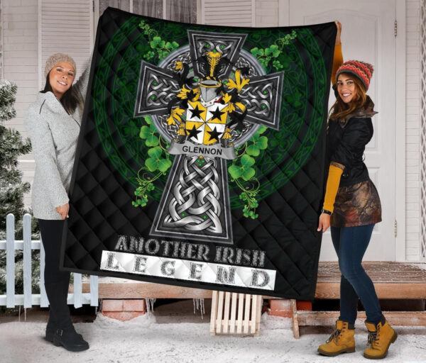 Glennon or Glenane Ireland Premium Quilt Family Crest Ireland Legend - Image 2