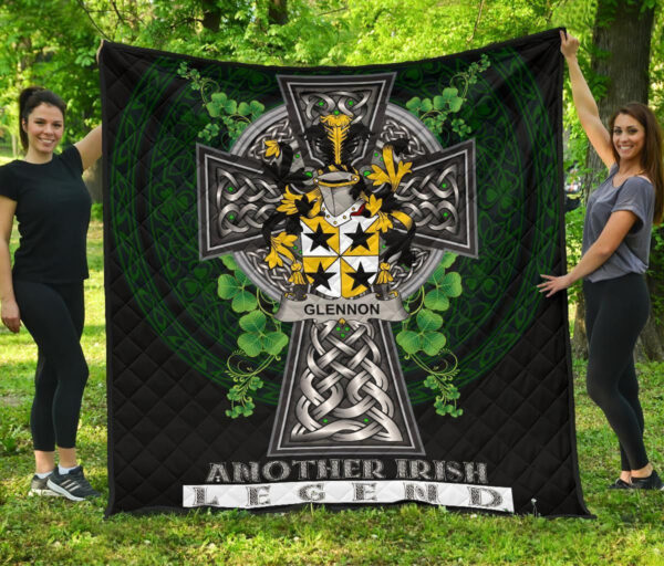 Glennon or Glenane Ireland Premium Quilt Family Crest Ireland Legend