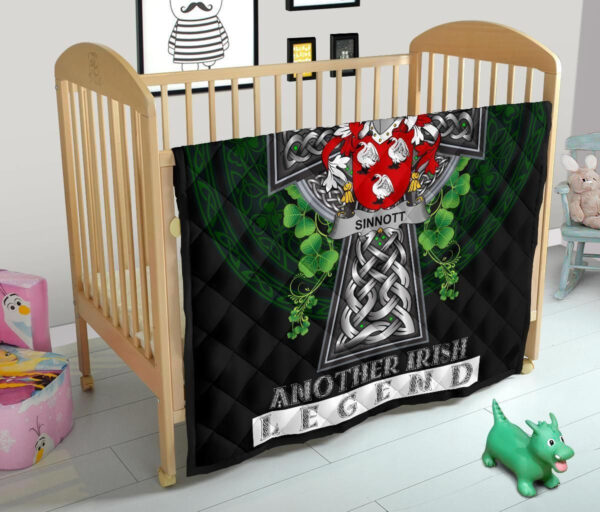 Sinnott or Synnott Ireland Premium Quilt Family Crest Ireland Legend - Image 12