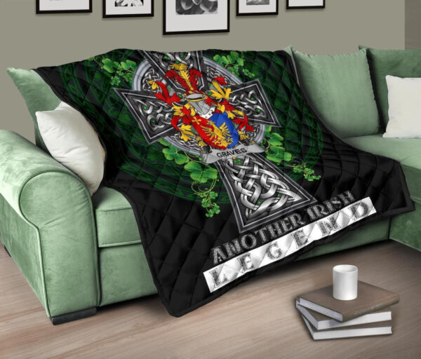 Graves or Greaves Ireland Premium Quilt Family Crest Ireland Legend - Image 10