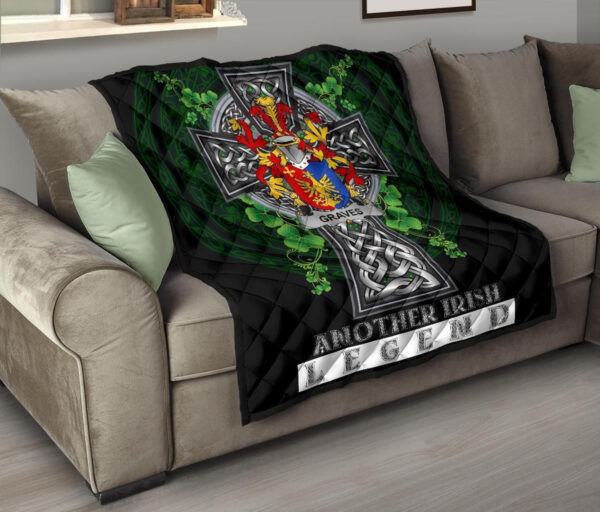 Graves or Greaves Ireland Premium Quilt Family Crest Ireland Legend - Image 9