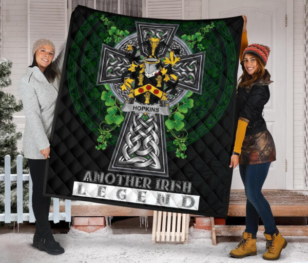 Hopkins Ireland Premium Quilt Family Crest Ireland Legend - Image 2