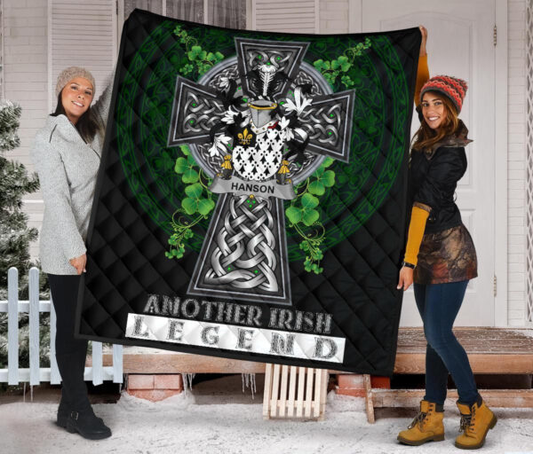 Hanson or O'Hanson Ireland Premium Quilt Family Crest Ireland Legend - Image 2