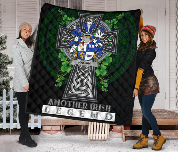 Hagan or O'Hagan Ireland Premium Quilt Family Crest Ireland Legend - Image 2