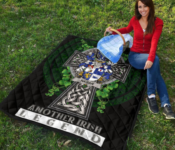 Hagan or O'Hagan Ireland Premium Quilt Family Crest Ireland Legend - Image 6