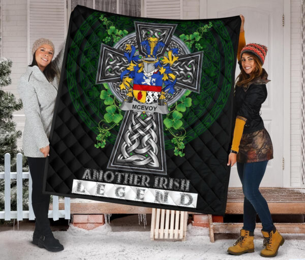 McEvoy or McKelvey Ireland Premium Quilt Family Crest Ireland Legend - Image 2