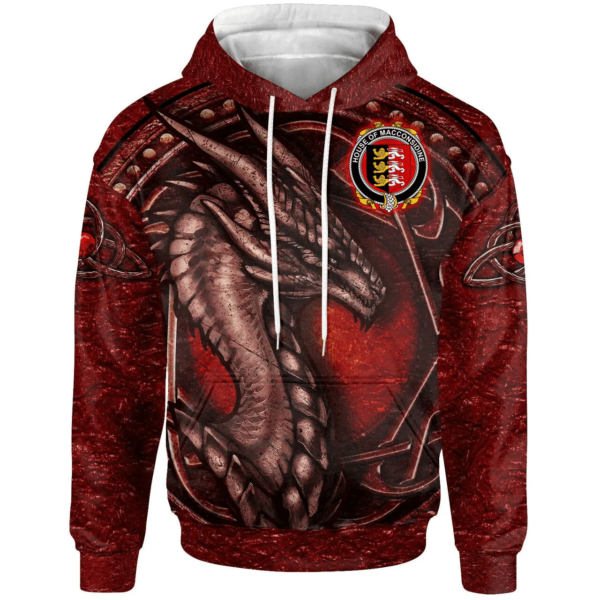 Ireland Hoodie - House of MACCONSIDINE Irish Family Crest Hoodie - Celtic Red Dragon