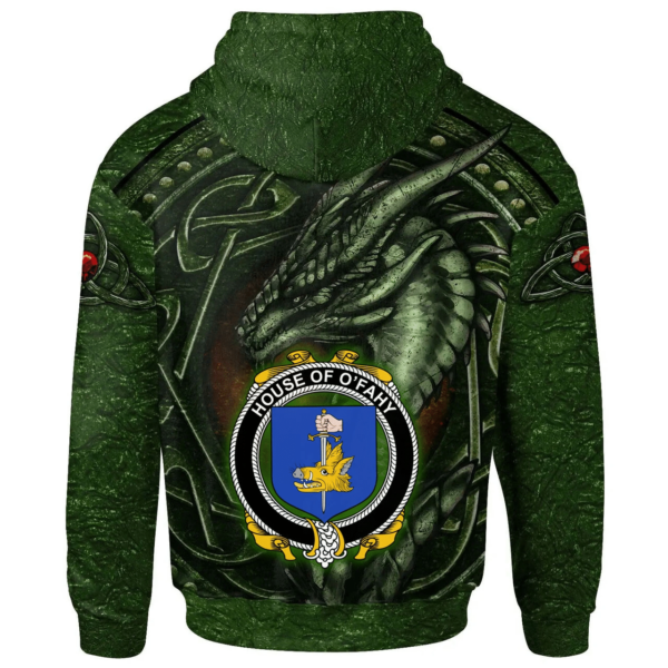 Ireland Hoodie - House of O'FAHY Irish Family Crest Hoodie - Celtic Green Dragon - Image 2