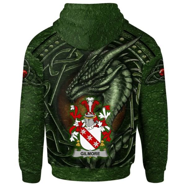 Ireland Hoodie - Gilmore Irish Family Crest Hoodie - Celtic Green Dragon - Image 2