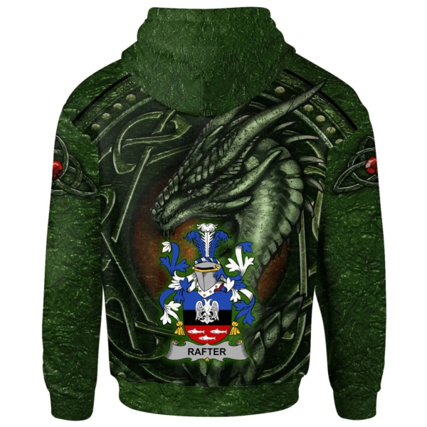 Ireland Hoodie - Rafter Irish Family Crest Hoodie - Celtic Green Dragon - Image 2