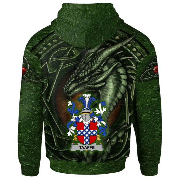 Ireland Hoodie - Taaffe Irish Family Crest Hoodie - Celtic Green Dragon - Image 2