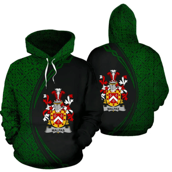 Ireland Hoodie - Malpas Irish Family Crest Hoodie - Celtic Circle Style