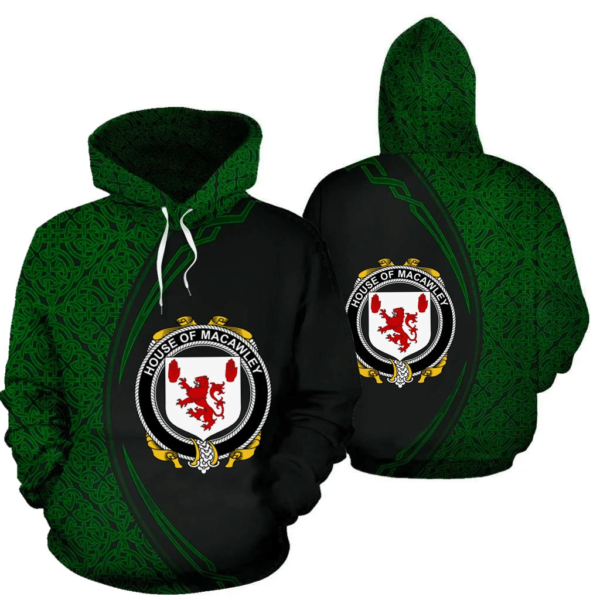 Ireland Hoodie - House of MACAWLEY Irish Family Crest Hoodie - Celtic Circle Style